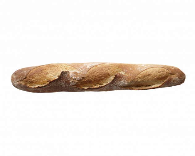 Baguette Op de stenenvloer gebakken.